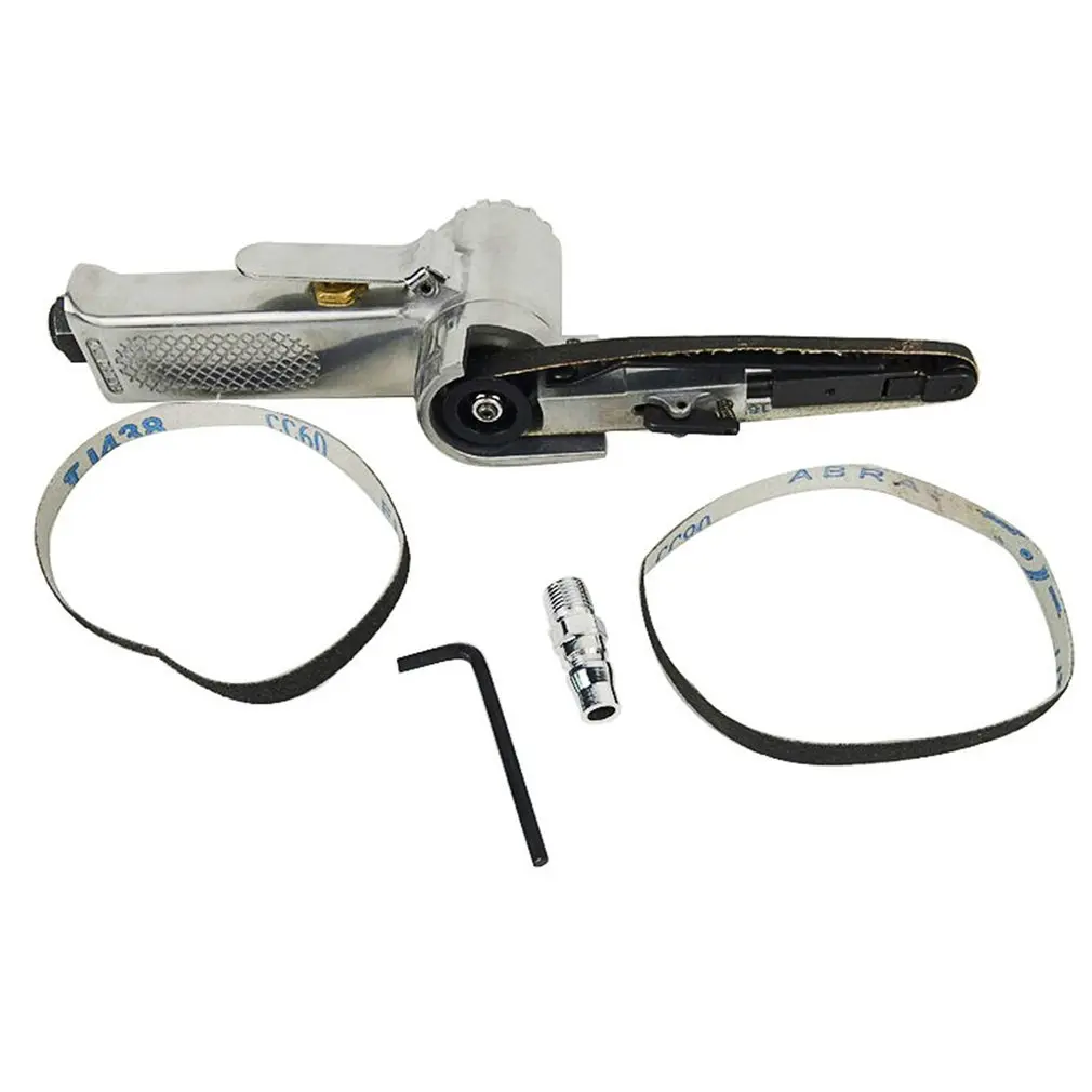 

Air Belt Sander Angle Grinder Air Angle Grinding Machine with Sanding Belts for Air Compressor Sanding Pneumatic Tool Set