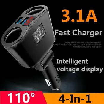 

DC 12V Car Cigarette Lighter Adapter Charger 2 Way Dual Plug Socket Splitter
