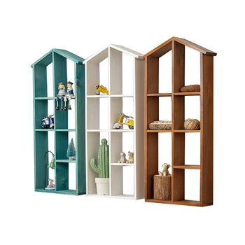 

old background wall decorations durable creative solid wood floating shelf thickened board retro photography accessories