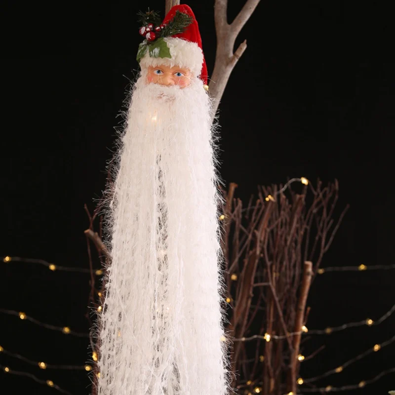 

Christmas Tree Ornaments Christmas Navidad Doll Decoration With Light-emitting Crystal Grain Snowman Night Light Pendant Decor