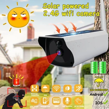 

Solar 1080P HD CCTV Security Surveillance IP Camera WI-FI Wireless Outdoor IP67 Waterproof Powered Cloud IR P2P Outside Camera
