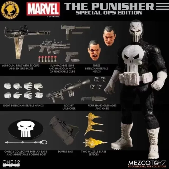 

Mezco the Punisher Delux Version BJD Joints Moveable Action Figure Models Toys