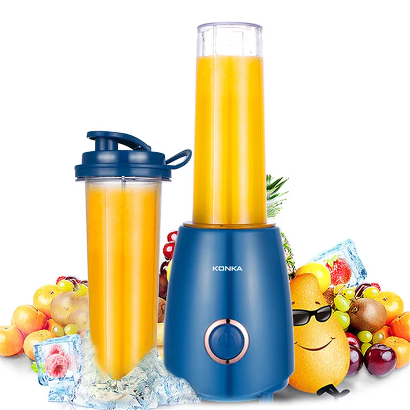 

2pcs Mixer Cup Portable Blender Electric Fruit Juicer EU Plug Fruit Juice Processor Extractor Blender Smoothie Maker KJ-JF302