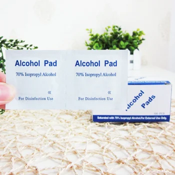 

100 Pcs Alcohol Wet Wipe Disposable Disinfection Prep Swap Pad Antiseptic Skin Cleaning Care Jewelry Mobile Phone Clean Wipe