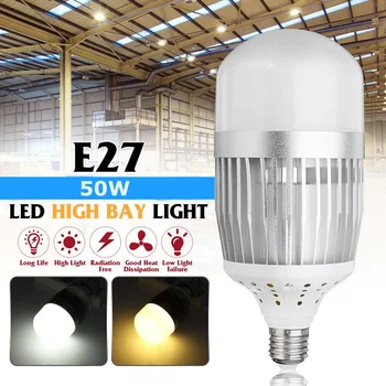 

50W E27 Super Bright High Power LED Globe Bulb SMD3030 30LEDs High Bay Light Bulb Factory Workshop Lighting Lamp AC85-265V