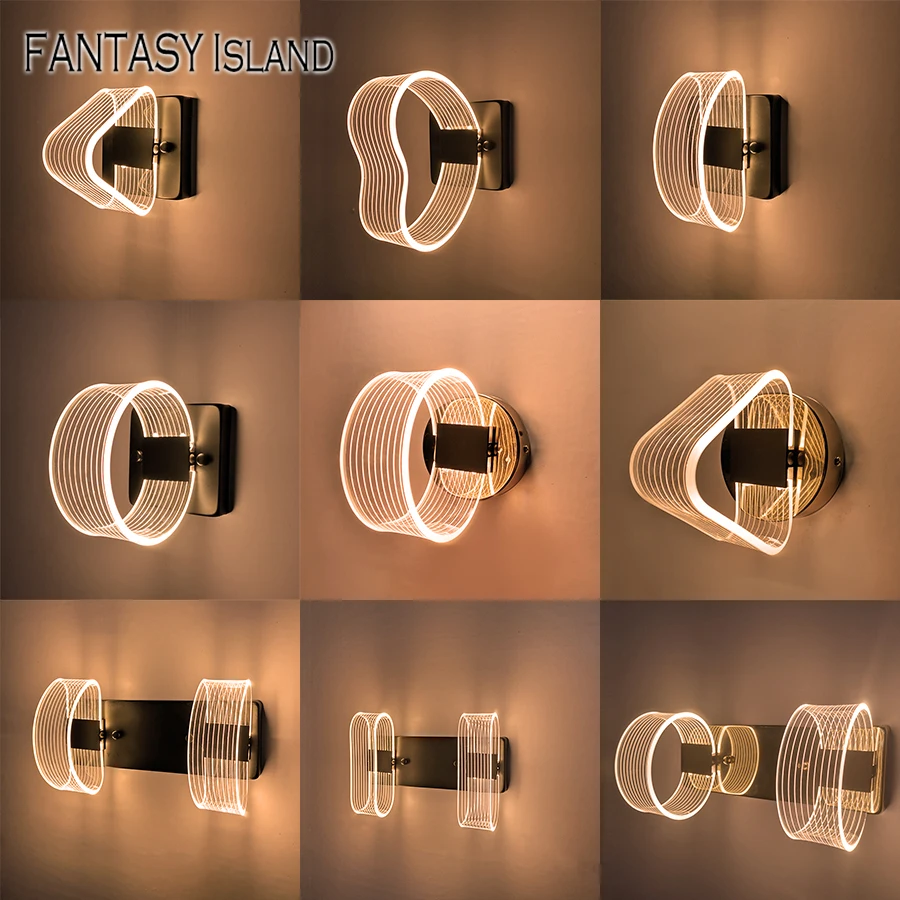Modern Led Wall Lamps For Bedside Corridor aisle stairs 110V 220V LED Light Home Decor Night | Лампы и освещение