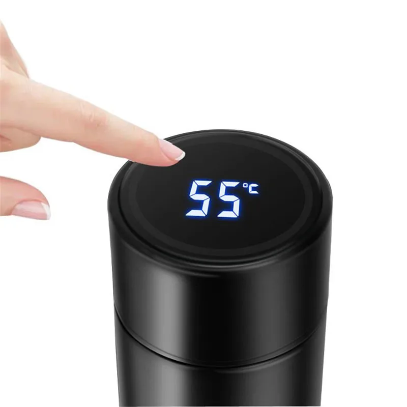

New Smart Mug Temperature Display Stainless Steel Water Heater with LCD Touch Screen Waterproof Insulated Cup Thermos Termos
