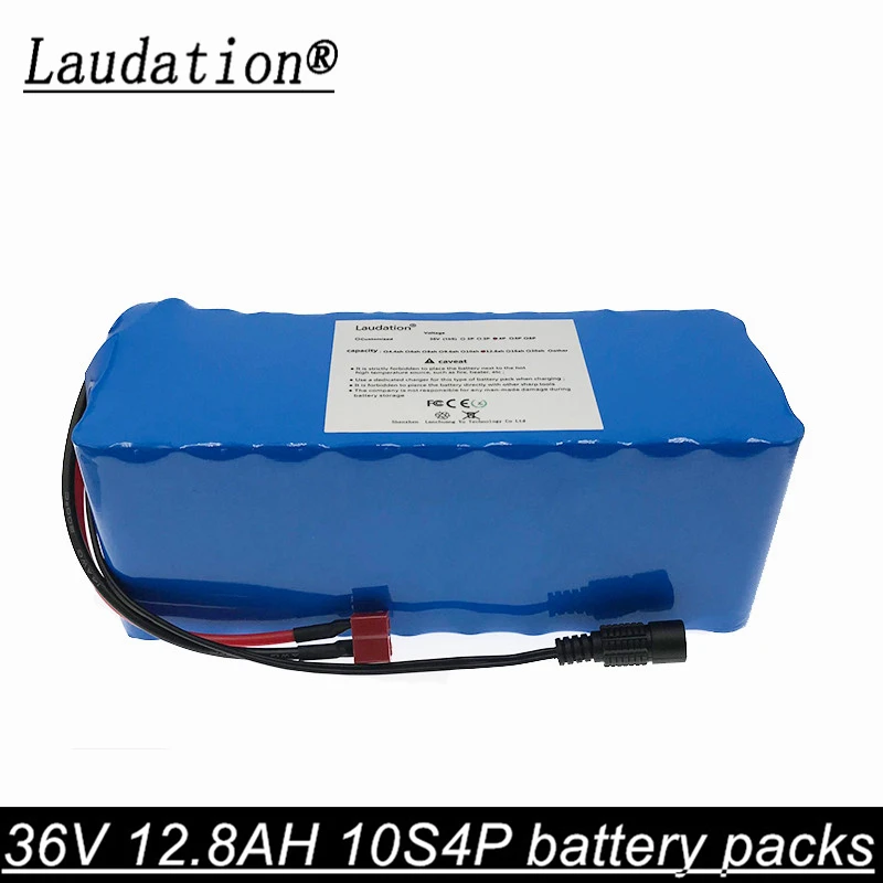 

laudation 36V 12.8AH electric bicycle battery pack 18650 Li-Ion Battery 500W High Power and Capacity 42V Motorcycle Scooter+BMS