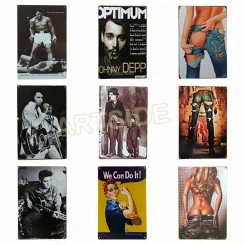 

Retro Signs for Man Cave,Movie Charater Vintage Tin Sign 30cm*20cm