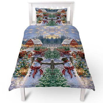 

Christmas Eve Oil Painting Duvet Cover Pillow Case Quilt Cover Set Bedclothes Single Bedding Sets For Bed