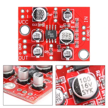 

DC 5-15V AD828 Stereo Power Amplifier Board Preamplifier Module Accessories