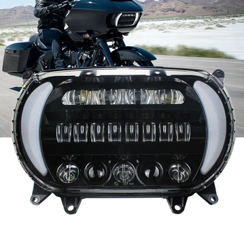 

New LED Headlight Assembly with DRL and Turn Signal Projector Headlamp For Motorcycle Road Glide 2015-2020 Dual LED Headlight