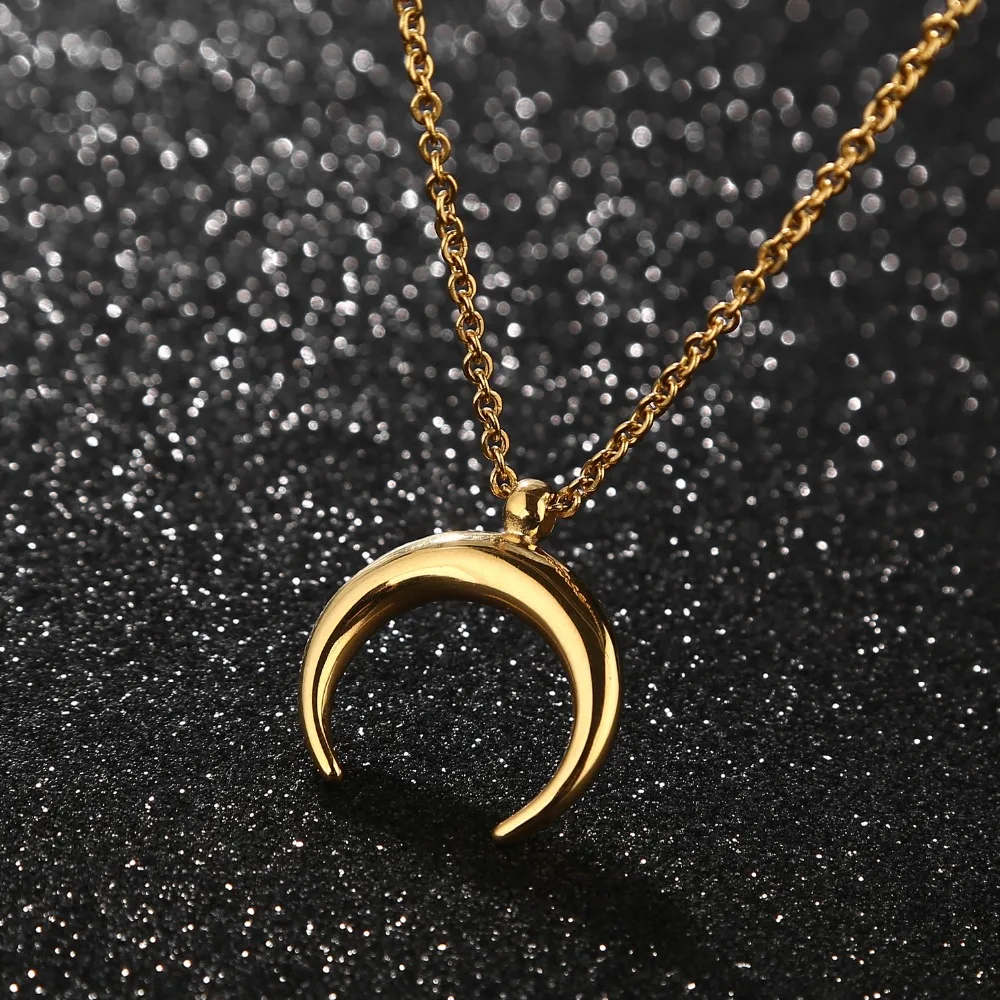 Crescent-Moon-Necklace-Half-Moon-Pendant-Necklace-Stainless-Steel-Gold-Tone-Dainty-Necklace-for-Women (1)