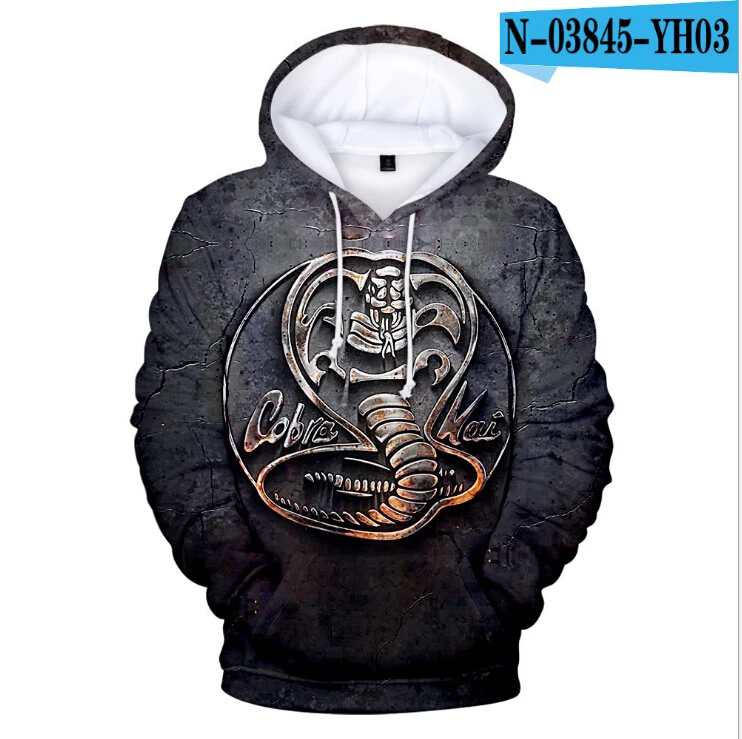 

New Print 3D Cobra Kai Hoodies Men Sweatshirts Women Tracksuits Fashion Autumn Harajuku Hooded Casual Boys Pullovers Streetwear