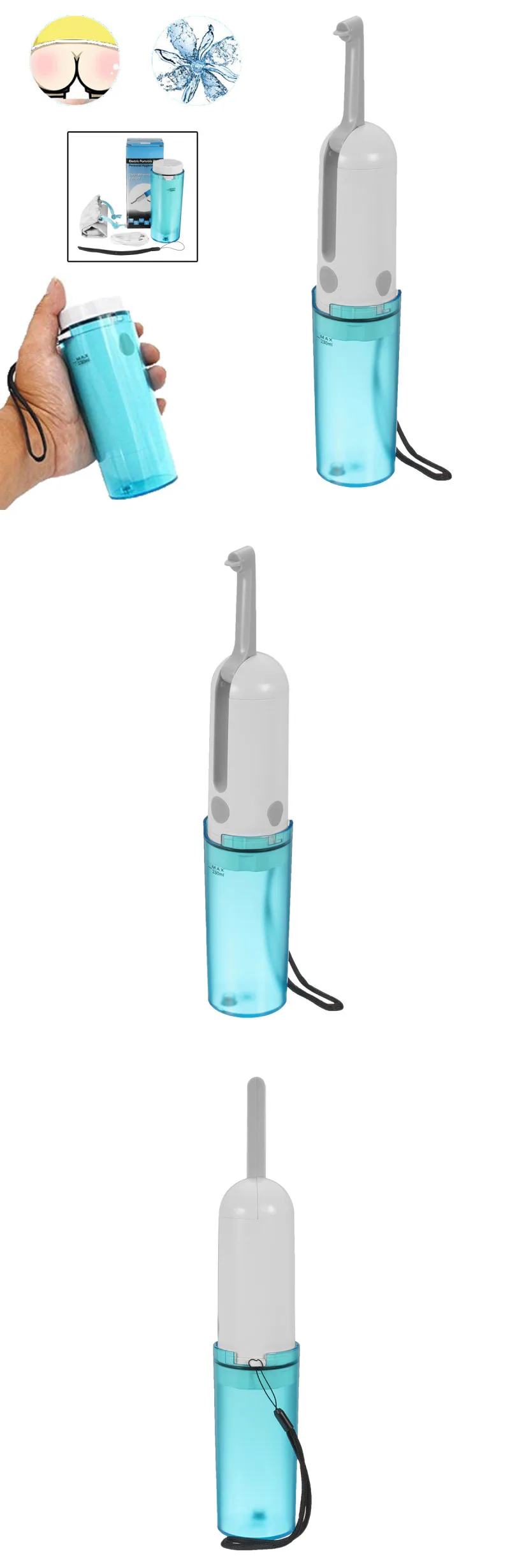 IPRee® Portable Electric Irrigator Handheld Bidet Travel Handy Sprayer Shattaf Toilet Wash Kit