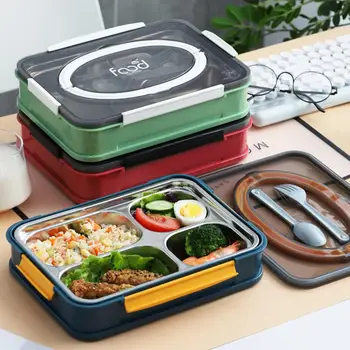 

Portable 304 Stainless Steel Lunch Box 2020 New Hot Japanese Style Compartment Bento Box Kitchen Leakproof Food Container