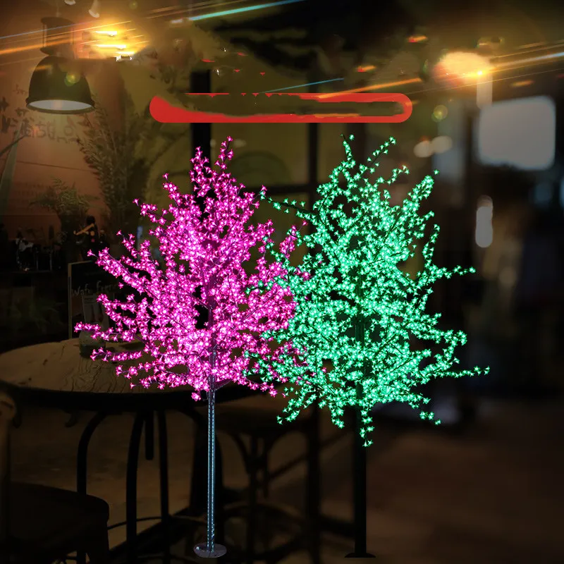 

1.5m 1.8m 2m Shiny LED Cherry Blossom Christmas Tree Lighting Waterproof Garden Landscape Decoration Lamp For Wedding Party deco