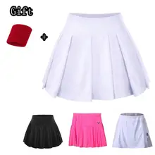 Новые быстросохнущие женские теннисные шорты, Женская теннисная юбка для девушек, юбка-брюки для бадминтона, плиссированные спортивные штаны