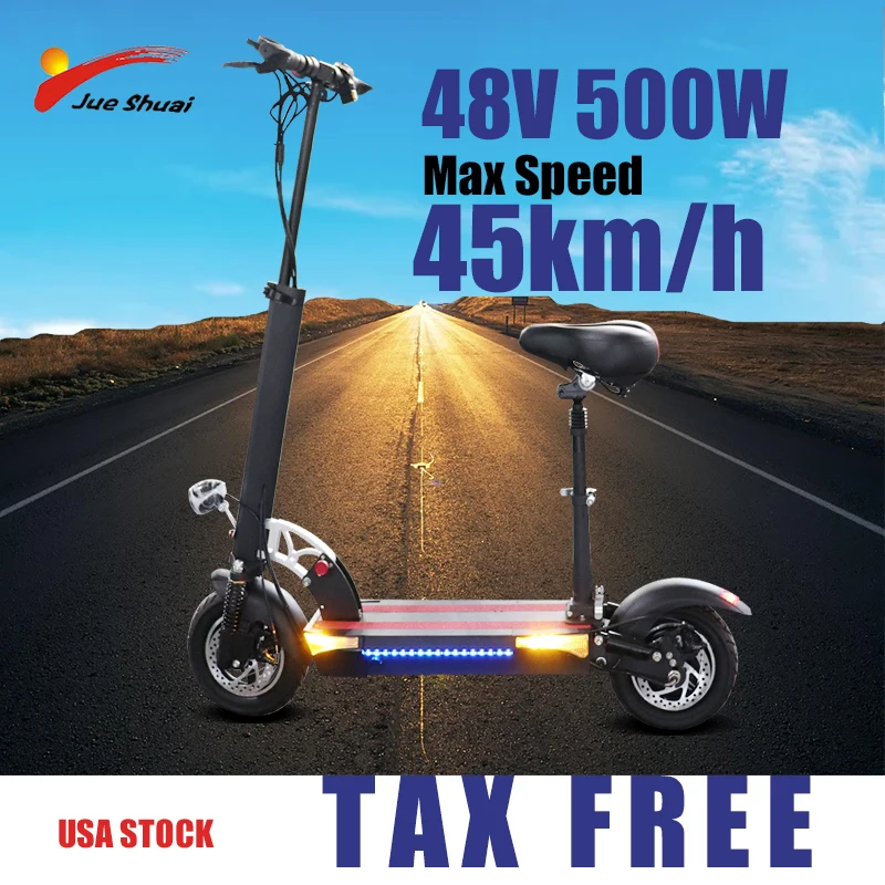 

Electric Scooters Adults 500W 48V Lithium Battery Skateboard Hoverboard Kicks Scooters LCD DISPALY Max Speed 45Km/h WITH SeAT