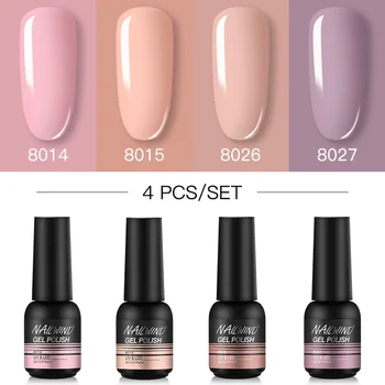 

NAILWIND Manicure Set Gel 4Pcs/Set Hybrid Semi Permanent UV LED Base Top Coat Nail Gel For Nail Art Manicure Kit Gel Polish