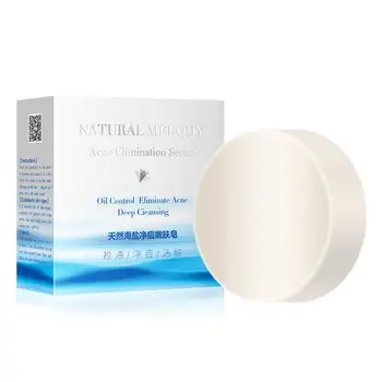 

1pcs Sea Salt Soap Net Acne Repair Soap Handmade Soap Rose Essential Oil Soap Cleansing Bath Shower Soap Skin Care Wholesale