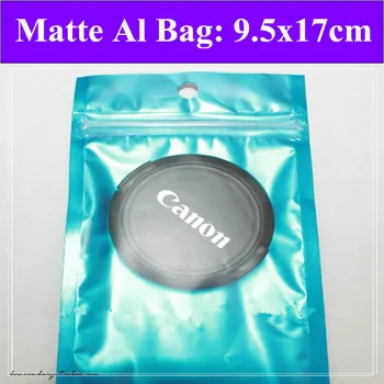 

200pcs/lot 9.5cm*17cm 16mic Blue Matte Al Foil Pouches,Flat Ziplock Bag With Round Hole,Resealable Retail Pouches,Medicine Bag