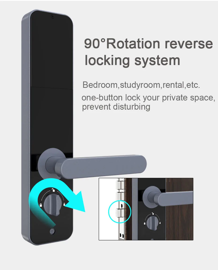 WiFi кодовый дверной замок, водонепроницаемый электронный дверной замок интеллектуальное приложение дверной замок умный дистанционный замок без ключа с приложением