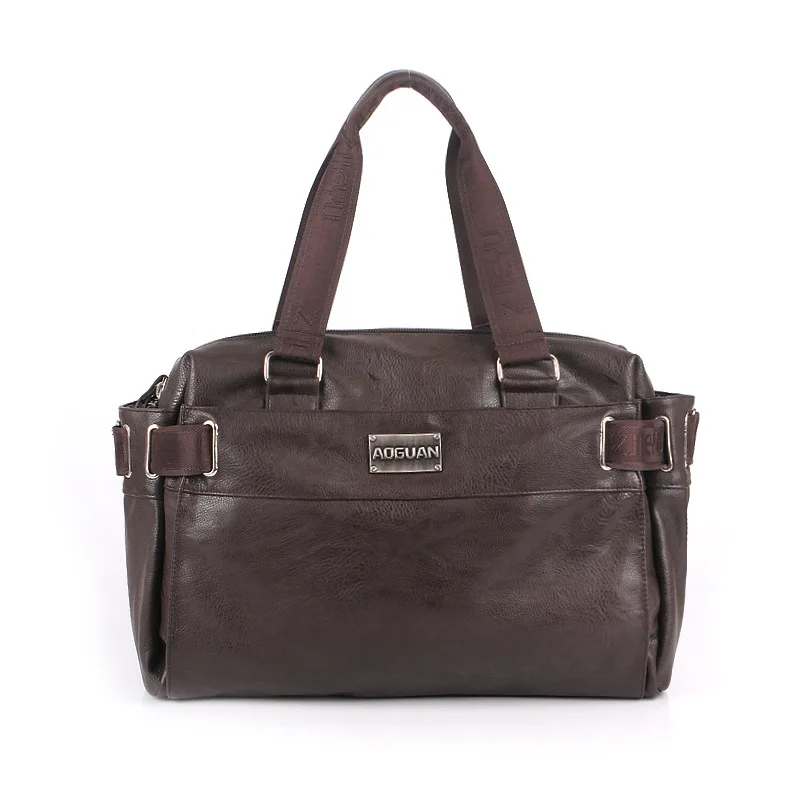 

New Style PU Shoulder Bag Handbag Men's Korean-style Large Capacity Computer Bag MEN'S Briefcase Cross MEN'S Business Bag