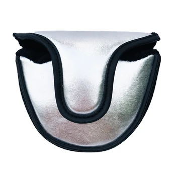 

New 2019 Standard Size Golf Putter Cover For Mallet Putters Golf Clubs Accessories PU Leather Black Cover