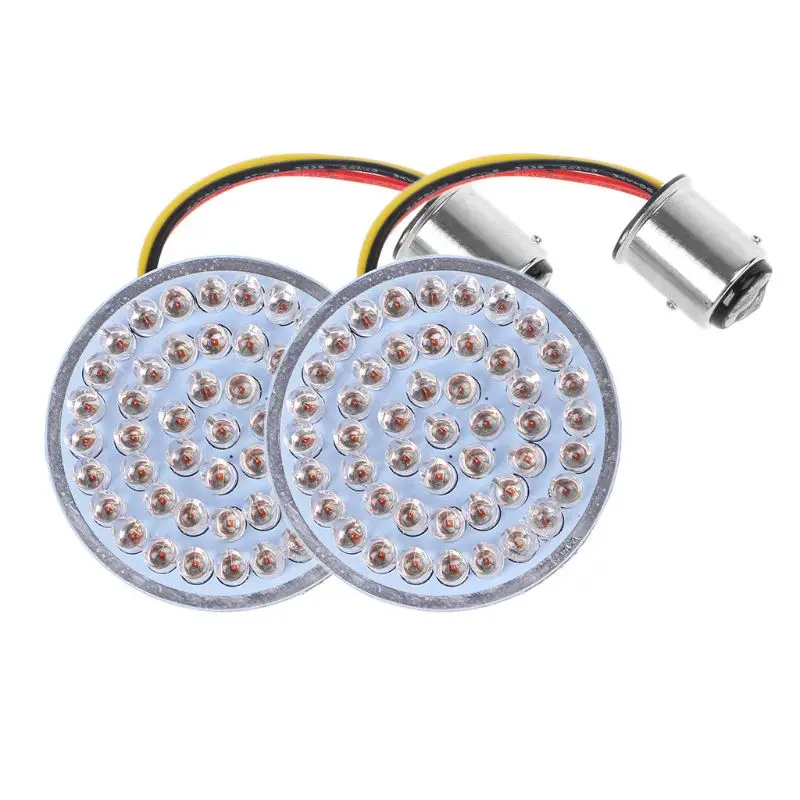 

2Pcs 1157 LED Turn Signals Light Inserts For Ha rley Sportster Electra Glide Dyna FLSTF CVO