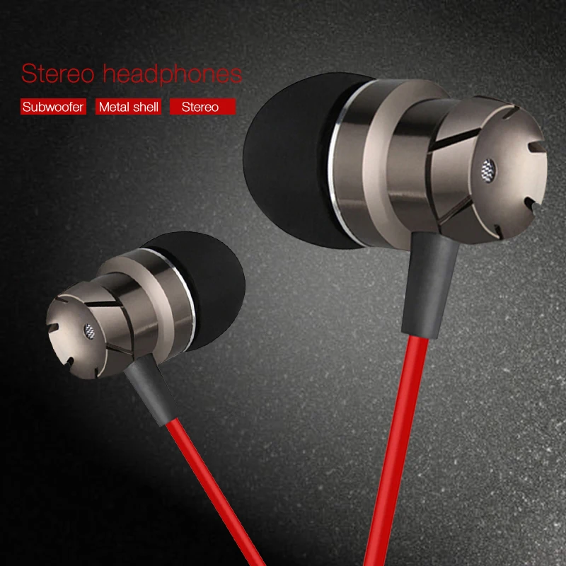 Earphone Metal Heavy Bass Music Earpiece For Samsung Galaxy S9 Plus S8 S7 Edge S6 Active S5 S4 Mini S3 S2 S Headphone Case Mic (1)