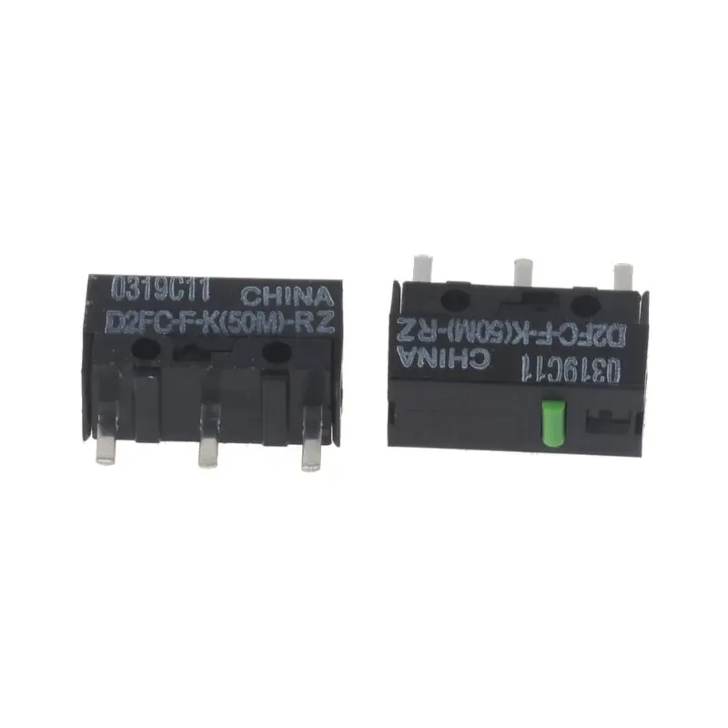 

2Pcs Original OMRON Mouse Micro Switch D2FC-F-K(50M)-RZ Green Dot 50 Millions click lifetime for Razer E65A