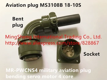 

Original new 100% aviation plug 4 core MS3108B 18-10S military aviation plug bending servo motor MR-PWCNS4