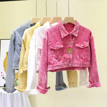 

Short Jacket Women 2020 Spring Summer New High Waiste Short Denim Jacket Female Students Jeans Jackets Coat Chaqueta Mujer