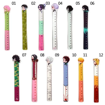 

Anime Demon Slayer: Kimetsu No Yaiba Cosplay Ruler Measuring Scale Students Cartoon Measure Ruler Gift