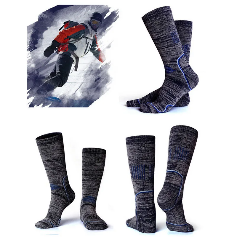 Men Women Winter Cotton Outdoor Thermal Sports Socks For Camping Hiking Ski Snowboard Skateboard Cycling Trekking Thermosocks