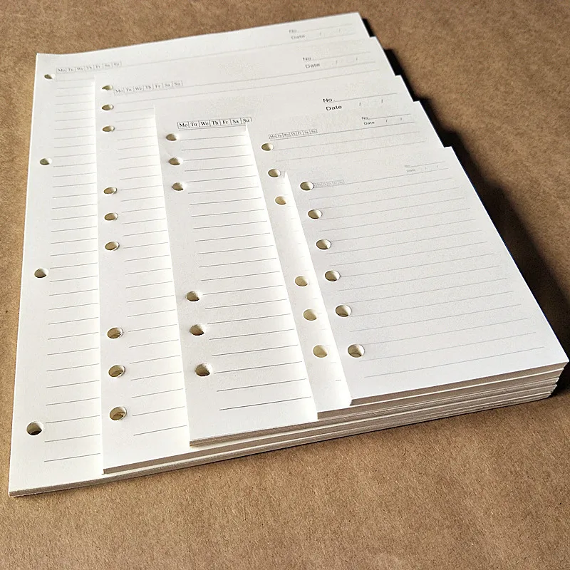 

Coloffice A4 A5 B5 A6 A7 Loose-Leaf Notebook Inside Page Spiral Binder Planner Inner Page Paper Office Supplies 40pages