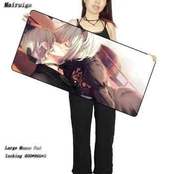 

NieR Automata Thicken Large Lock Edge notbook computer mousepad gamer to laptop keyboard mouse mats For CSGO 40X90CM
