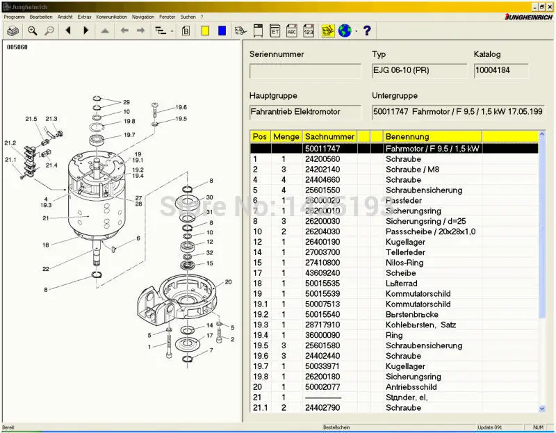 JETI ForkLift (ET) V4.36 каталог запасных частей для Jungheinrich + обновление без истечения до 448