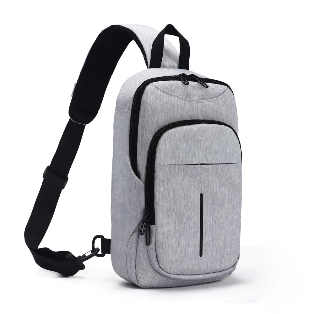 OZUKO Модная Портативная Водонепроницаемая Большая вместительная оксфордская ткань USB деловая нагрудная сумка через плечо для мужчин