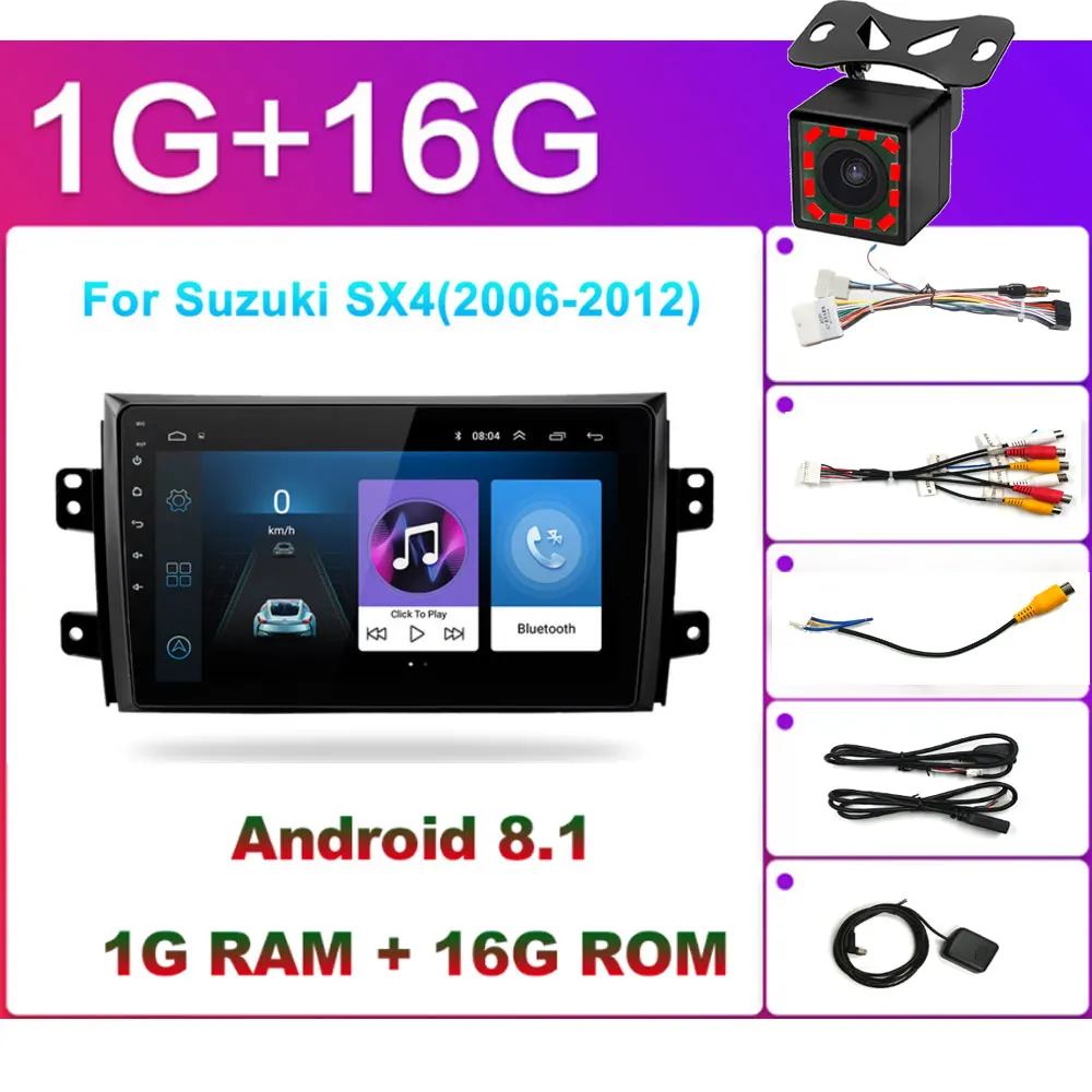 OEM вы хотите 2 Din Android 8,1 Автомобильный gps мультимедийный плеер для hyundai solaris peugeot 307SW Collora Kia Rio Sportage - Цвет: Suzuki SX4