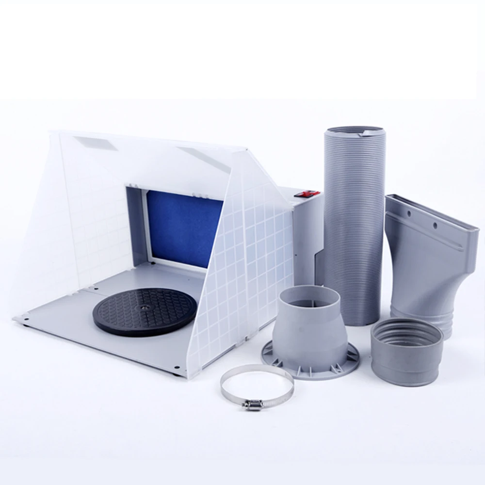 

Portable Hobby Airbrush Paint Spray Booth Kit Exhaust Filter Extractor Set Model Crafts Figurines