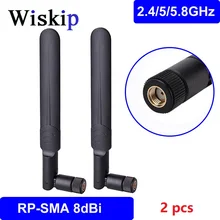 2pcs 2,4 GHz 5,8 Ghz 5G антенна RP-SMA 8dBi wifi двойная антенна 2,4G 5G 5,8G WI FI антенна SMA женский беспроводной маршрутизатор