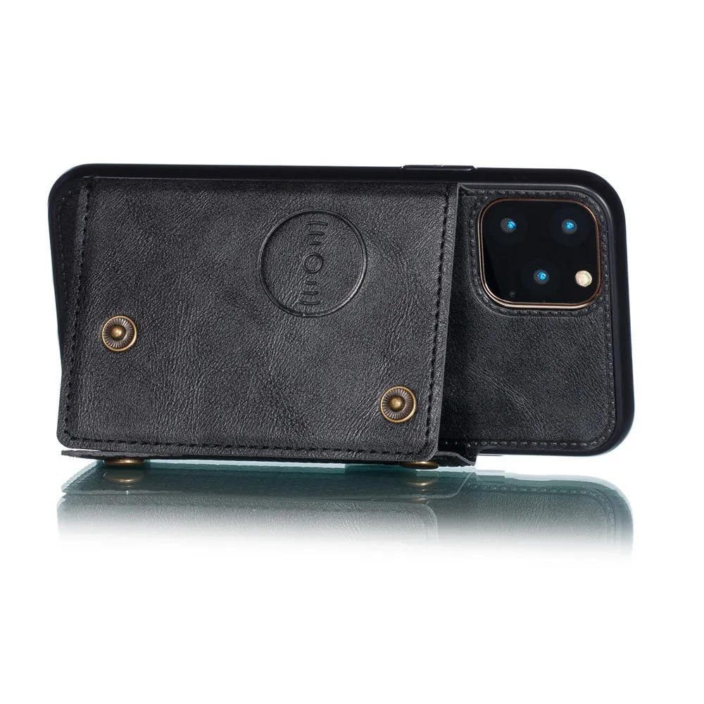 KISSCASE Leather Double Button Phone Case For Samsung S10 S9 S8 Plus S10E A70 A90 A6 2018 Bracket Cases Note 10 |