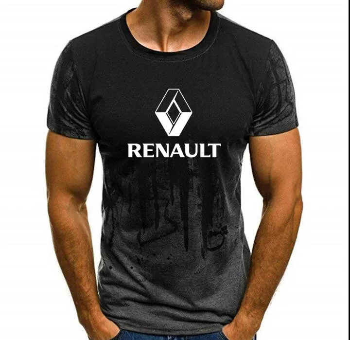 Классическая мужская Корона Renault с графическим логотипом, крутая камуфляжная Футболка с принтом, летняя забавная футболка, Топы, одежда - Цвет: Темно-серый
