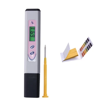 

SHGO HOT-PH-961 Pen-Type PH Meter Digital Water Quality Tester, 0-14PH for Hydroponics Aquarium Pool Wine Cola Urine Water Tank