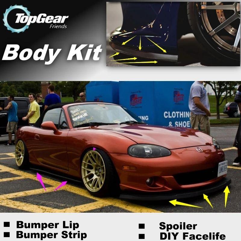 Для Mazda MX-5 MX5 MX 5 Miata Eunos Roadster бампер для губ/передний спойлер дефлектор тюнинга