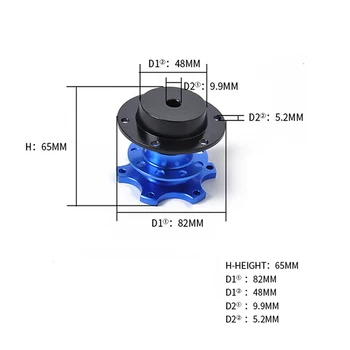 

Hub Quick release tool Adapter Boss Kit Aluminum alloy Blue Universal Car