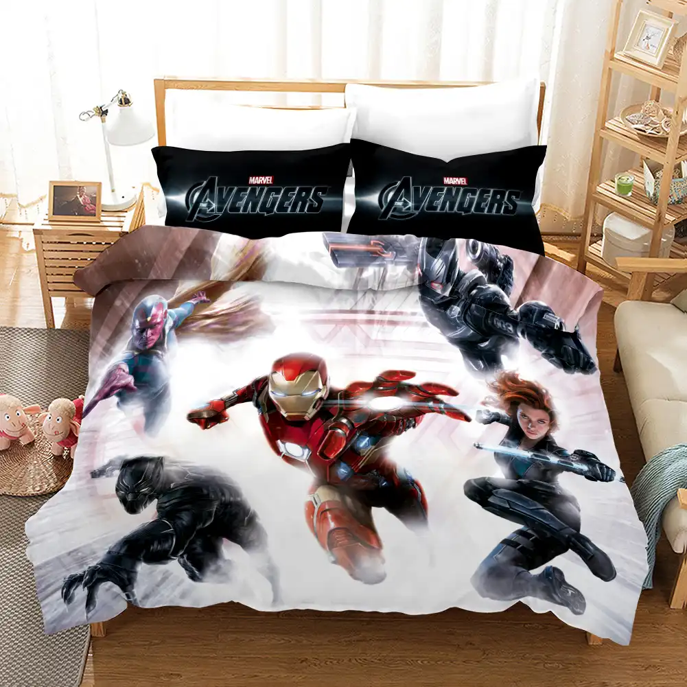 Iron Man Bedding Set The Avengers Duvet Cover Set For Kids Marvel