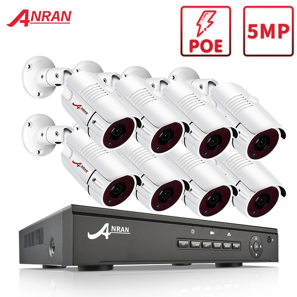 Камера видеонаблюдения наружняя камера 5 МП PoE 1920P 8 каналов NVR | Безопасность и
